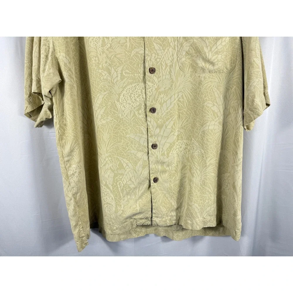 Tommy Bahama Vintage Silk 100% Shirt Mens XL Button‎ Up Tropical